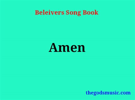 song called amen.